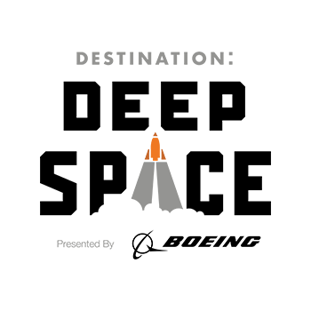 FRC 2019 Logo. Destination: Deep Space. Presented by Boeing.